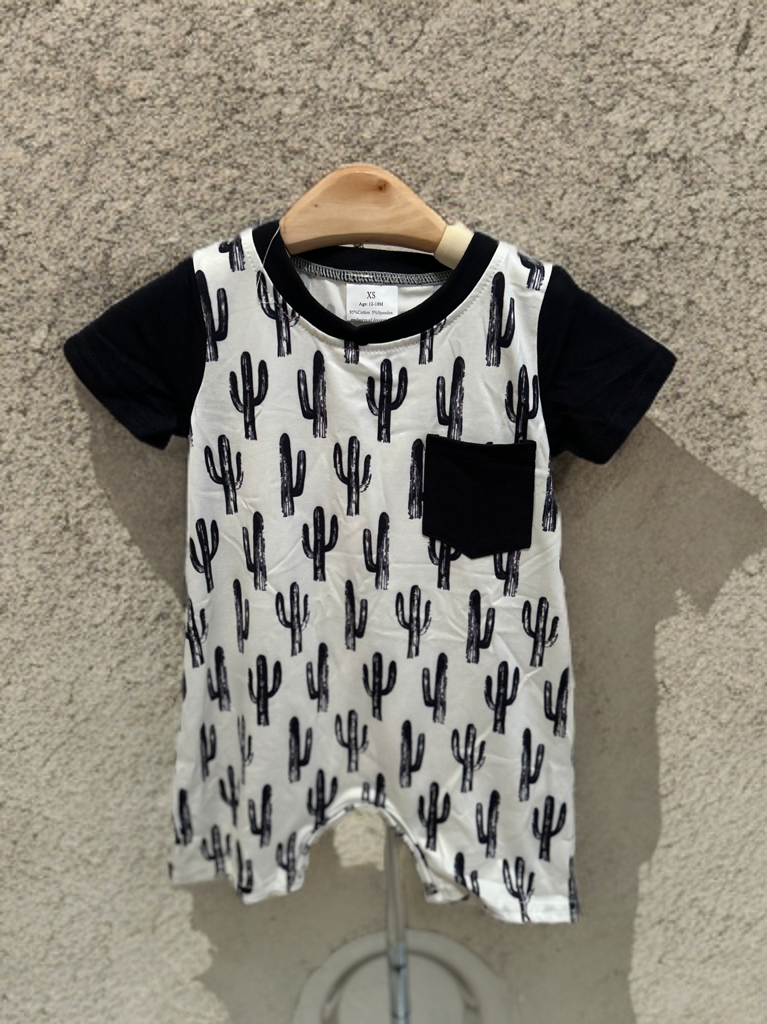 boys cactus romper