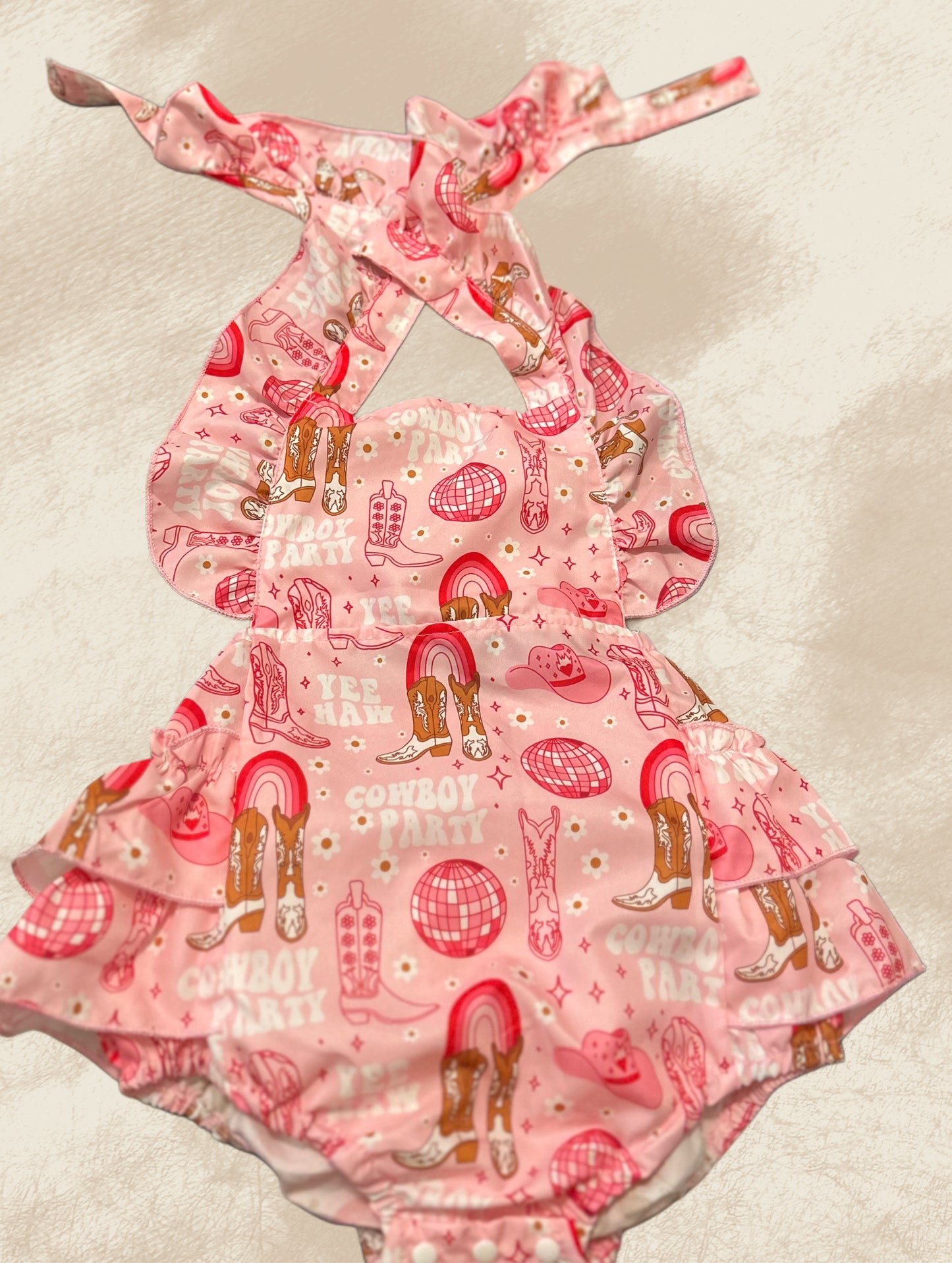 girls western romper