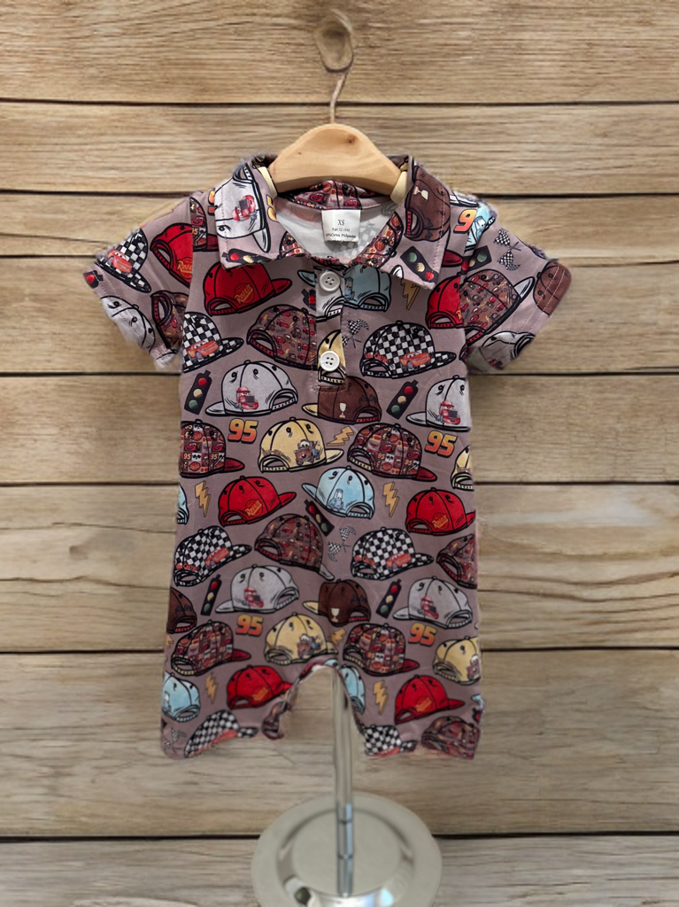 lightning McQueen boys romper
