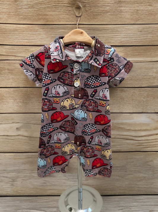 lightning McQueen boys romper
