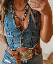 Denim top